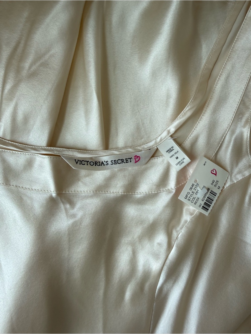 NWT 100% Silk Vintage Victoria’s Secret Ivory Slip Dress - Picture 2 of 5